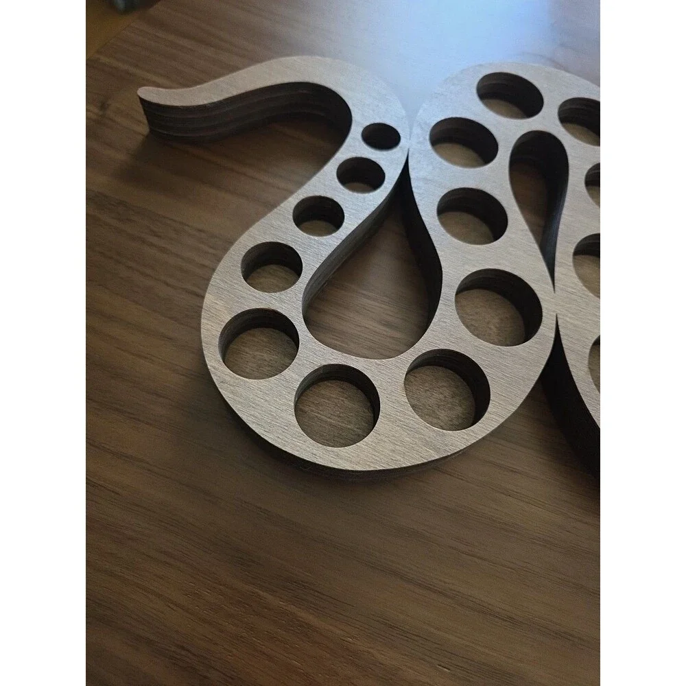 Wood Snake Decor Wall Art Laser Cut Wall Art Crystal Holder